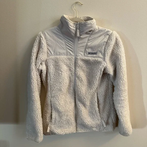 Columbia White Fleece Jacket - Picture 7 of 14